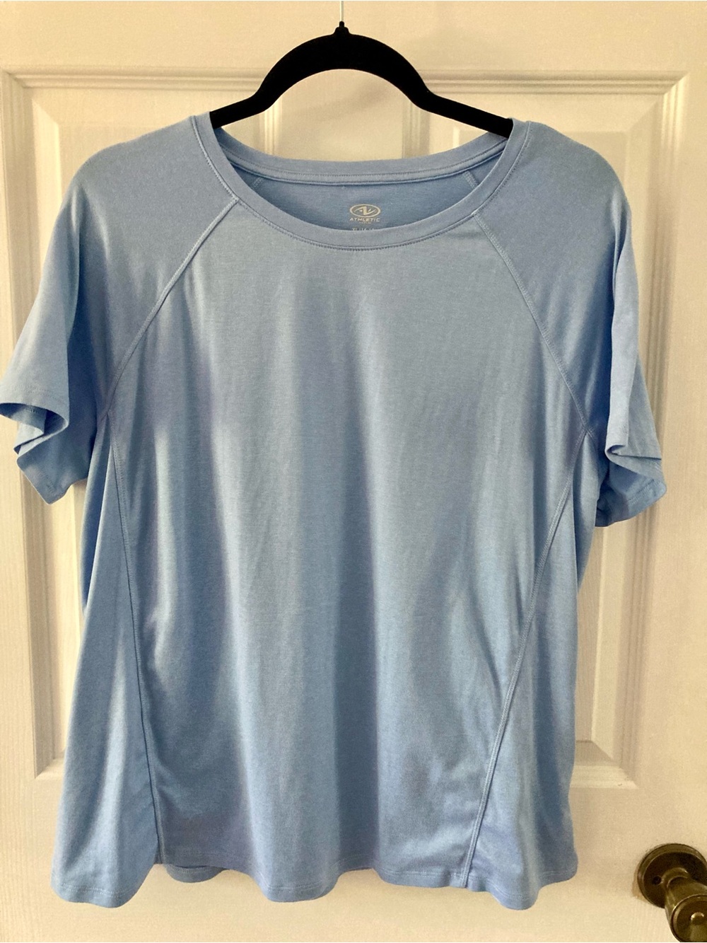 Athletic Works Heather Blue Performance Tee with Gold Logo